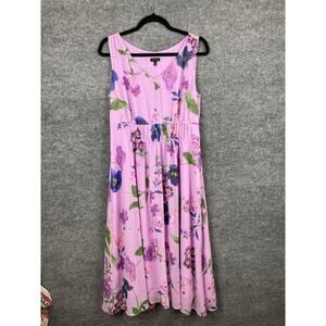 Talbots Georgette Botanical Fit & Flare Dress Size 8 Retail $169